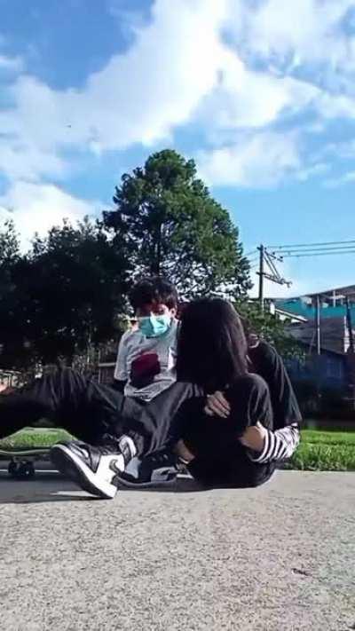 WCGW doing a skateboard trick