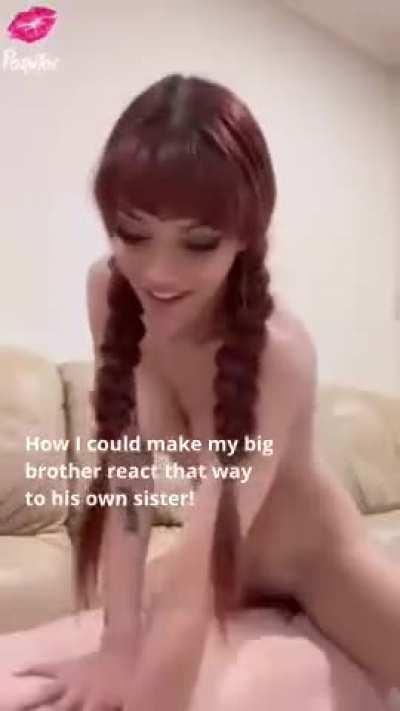 Sister shows brother the Halloween spirit