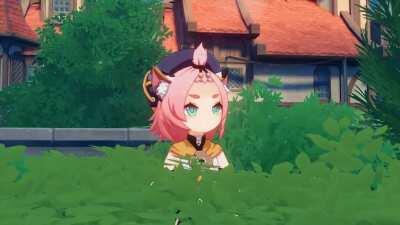 Hiya! Eek, Diluc.. BYE!