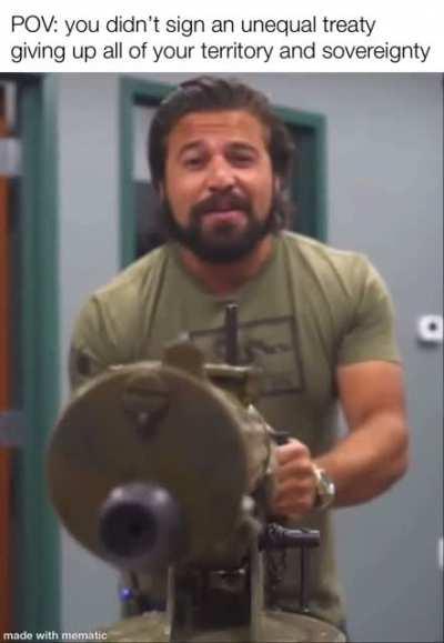 We are the British army and we’re here to take your land