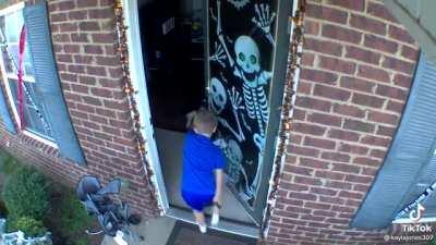 He was a bit too excited…