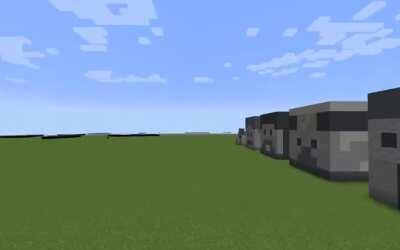 I remade most of the hermits (and jellie) into stone heads ( I was inspired by mount scarmore )