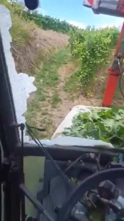 Close call after the slasher attachment flies through the windshield