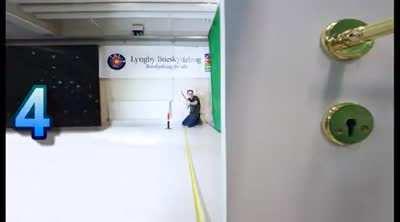 Lars Andersen takes the world record shooting 7 Arrows through a keyhole