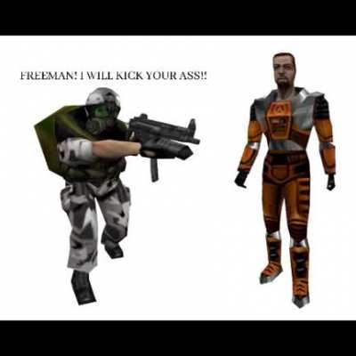 soldier fails to kick freeman's ass