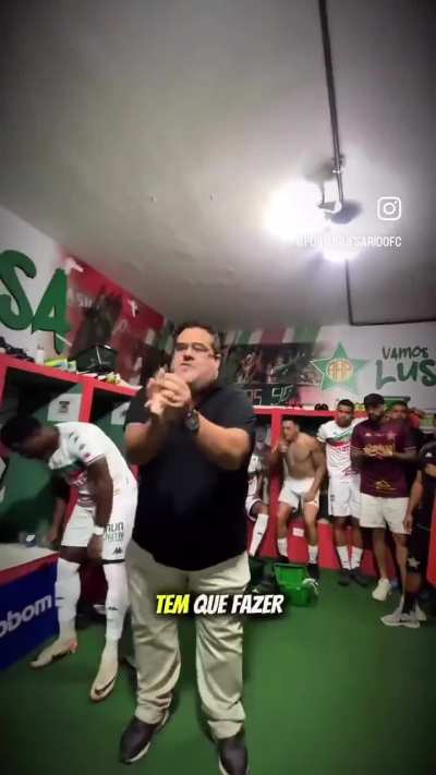 Discurso do presidente da Portuguesa-RJ antes da final da Copa Rio. 