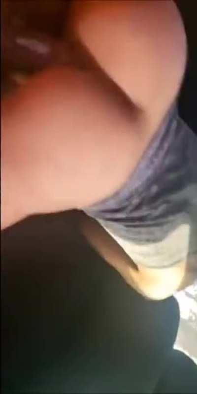 Fucking huge bbc on parkinglot in car