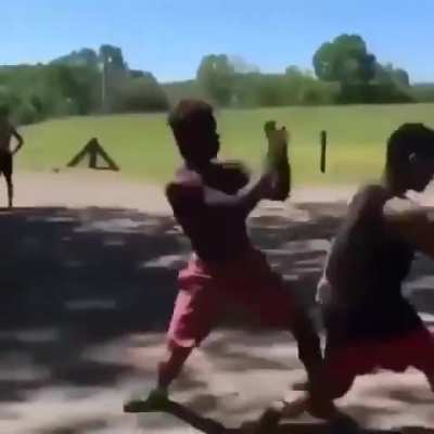 Puny pugilist has no chance against masterful martial artist from Asia