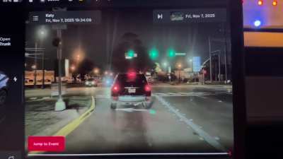 First time my Tesla witnessed a wreck