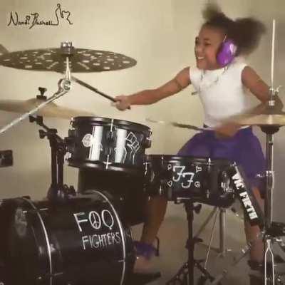 She crushes it! Actually got to play with the Foo Fighters