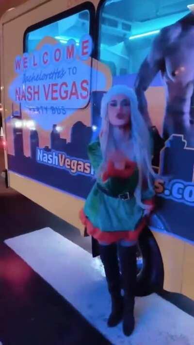 Lana flashing her ass