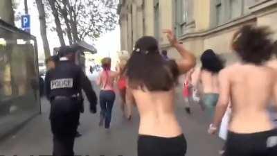 To arrest topless women