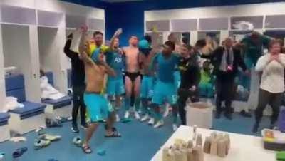 Celebrations in the dressing room 😂