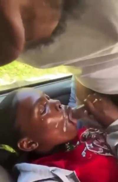 She kept on sucking after he came