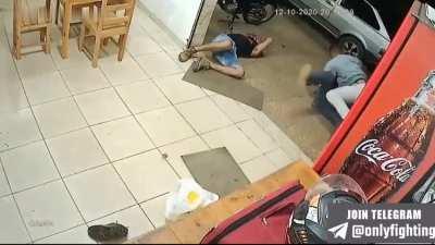 2 vs 1 and held his own