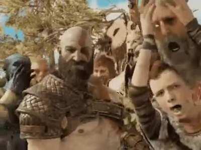 One from a series of reaction gifs created by the GoW dev team