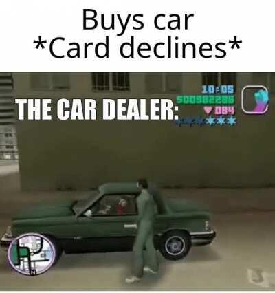 The police car in the end is the dealer's friend