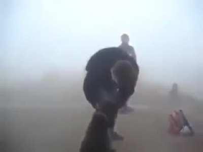 MaN vIcIoUsLy AtTaCkEd By BeAr In ThIcK fOg