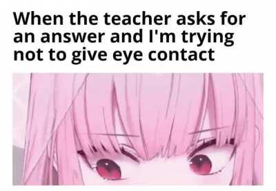 I must not give eye contact