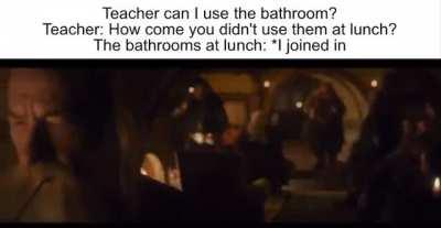 The bathrooms are a disturbing place