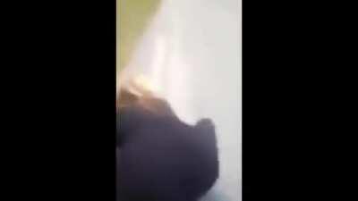 Stepdad slaps his wife in front of her son... Gets ko'd