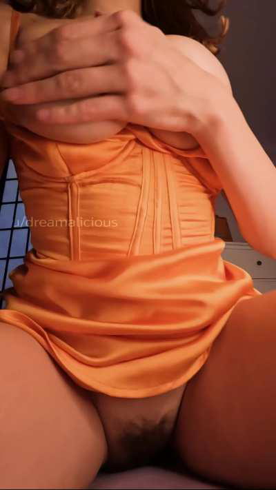 This dress is nice, but what's under it is even nicer