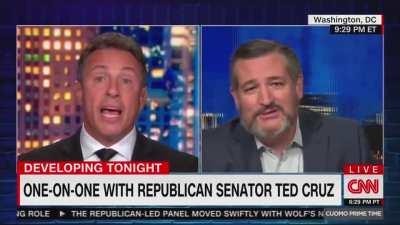 Chris Cuomo to Ted Cruz after Cruz attacks his brother: “Why don’t you talk to the president like you talk to my brother? You afraid of him? ... My brother’s not the president. I’m talking about the president. The one who called you a liar, the one who sa