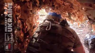 Archival GoPro video. Ukrainian infantry repel Russian assault near trench position. Ukraine's Bureviy Brigade, August 29th 2024.