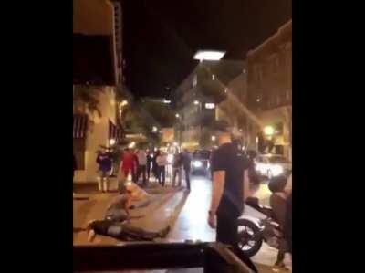 Don’t touch this guys motorbike.