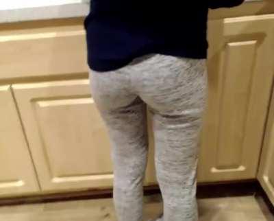 Tight ass in the kitchen