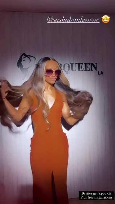 New hair for Mercedes 👀 The model feeling herself 🔥