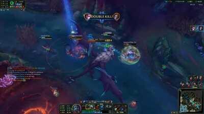 Vayne god mode outplay to win game