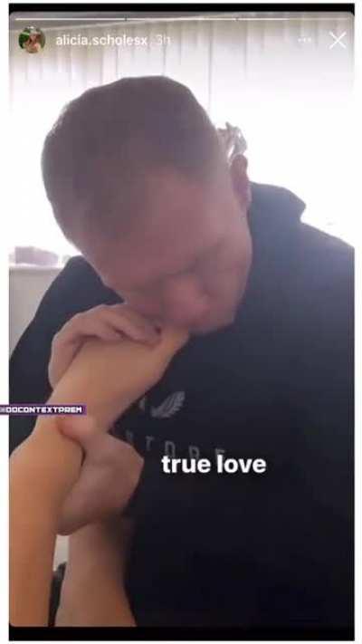 Paul scholes with his daughter(literally)