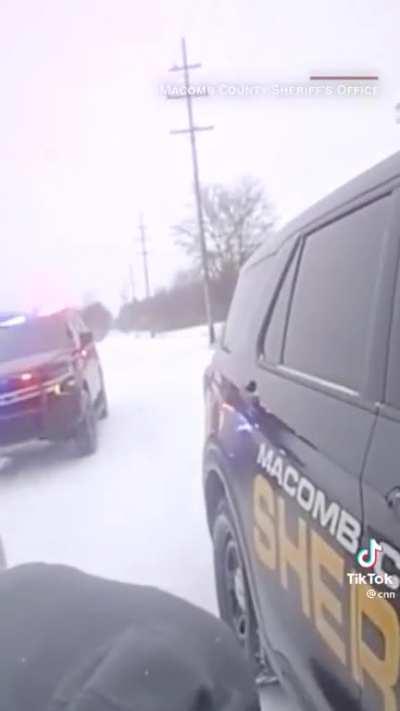 From CNN on TikTok: A Michigan deputy asked a man in distress what he could do to help. His response? Simply a hug. Just guys being there for each other