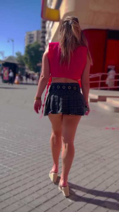 Heels High Heels & A Miniskirt.