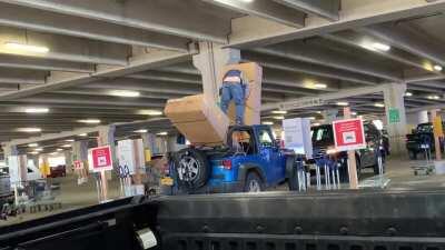 This guy attempting to leave the IKEA in Paramus, NJ