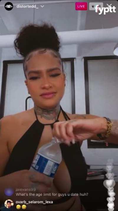 SHE KEEPS TRYING TO ADJUST HER TOP BUT STILL GETS NIP SLIPS ON SEXY LIVE TIKTOK