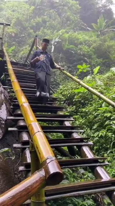 Walking down the stairway to heaven..