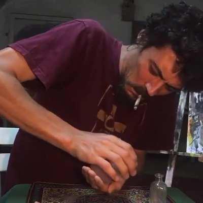 I think cold hand and cold bottle