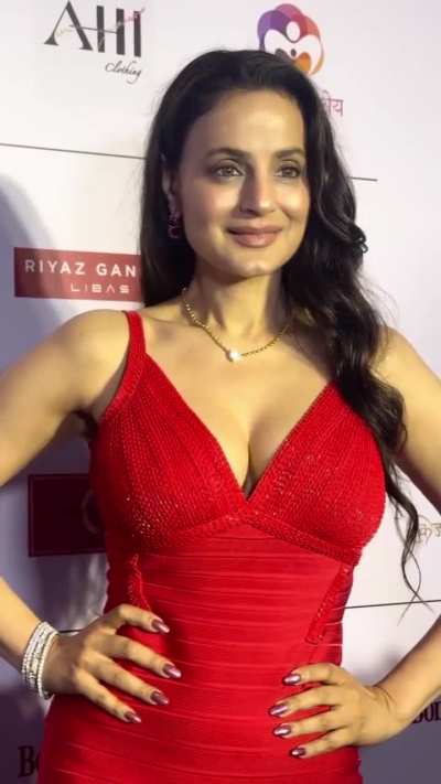 Ameesha Patel Red Mini Dress 🔥❤️