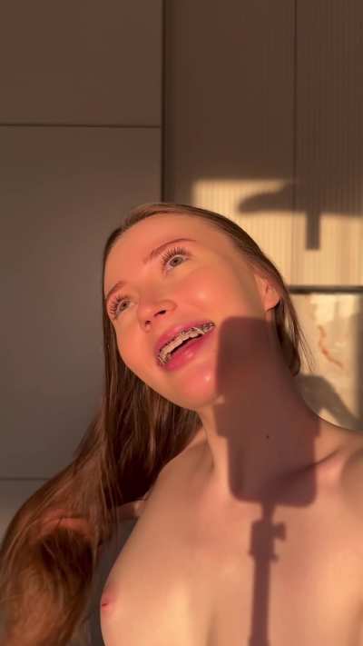 I think I look cute with my braces