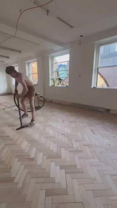 Why do people bury nice wooden floors like this? 