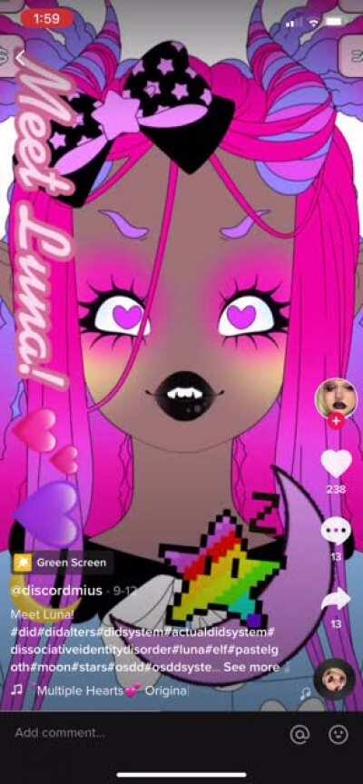 This was a fan favourite on TTCA: African american pastel elven girl (with neon colours)(trapped in a caucasian woman's body)