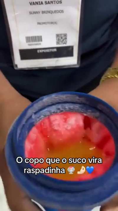 Cup to make snow cone or ice cream