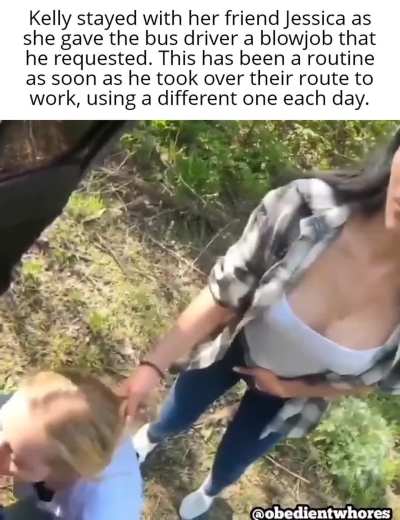 A blowjob a day doesn't keep the bus driver away.