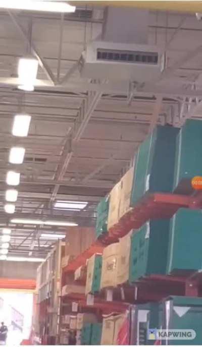 Guy at the Home Depot by my work. Was running through traffic with a make-shift spear before this.