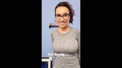 Mommy pushing out her big boobies. I want to use both of my hands just to hold one of her massive breasts while I suck on her big nipple like a baby. I bet her breast milk would be so sweet. Mama suckle suckle suckle.