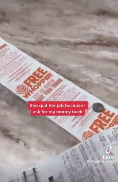 Burger King worker has a meltdown and quits after rude customer 