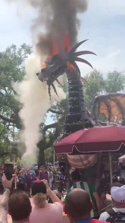 Dragon float caught fire during Disney Parade. 11 May 2018