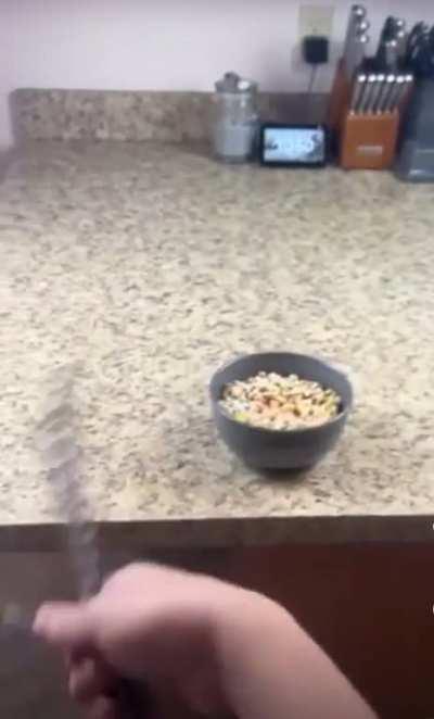 The correct way to eat cereal